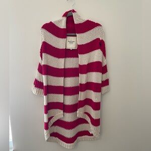 Abercrombie and Fitch Cardigan- Pink and White